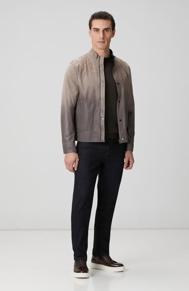  Network Erkek Vizon Çift Taraflı Deri Mont