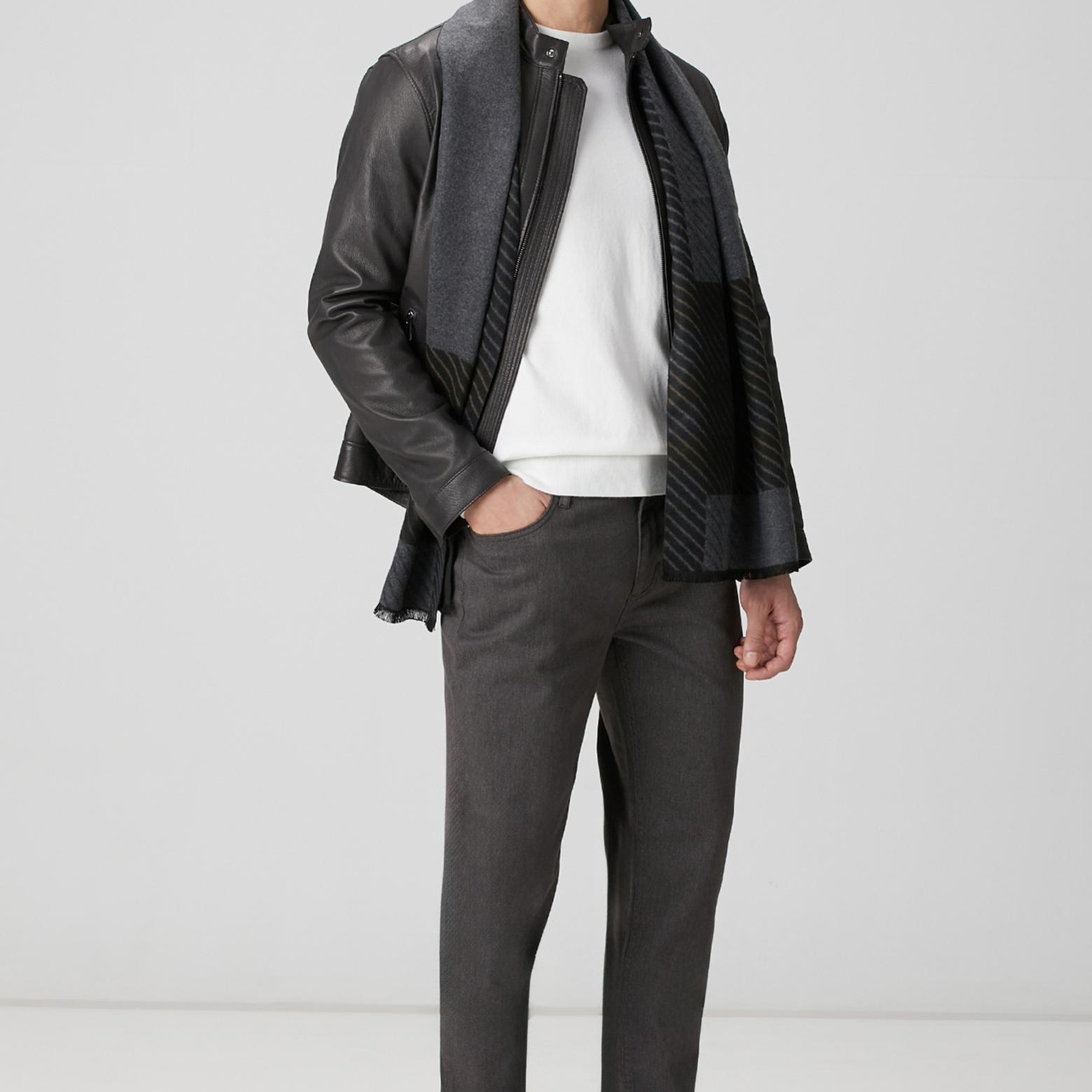 Network Erkek Kahverengi Deri Mont