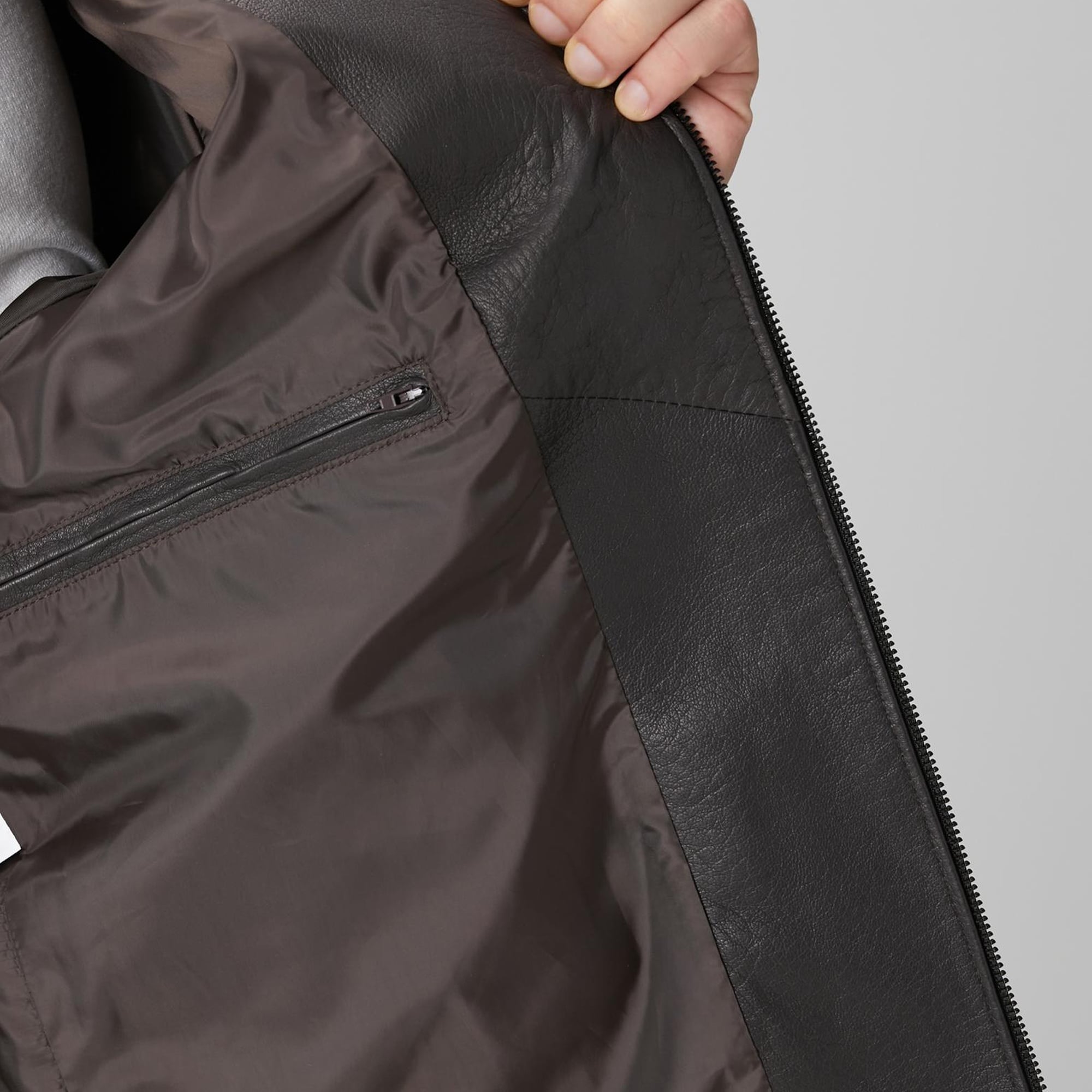 Network Erkek Kahverengi Deri Mont