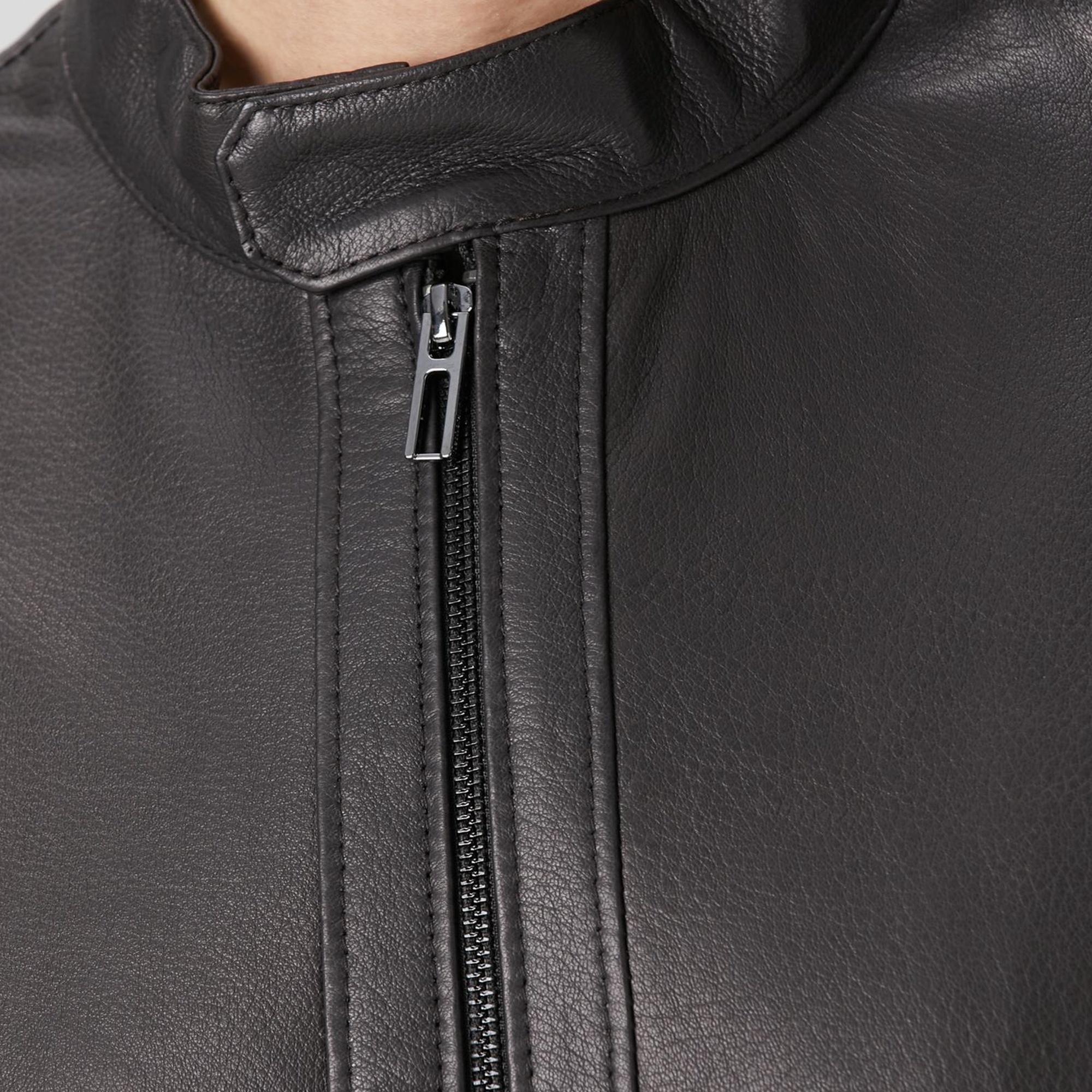 Network Erkek Kahverengi Deri Mont