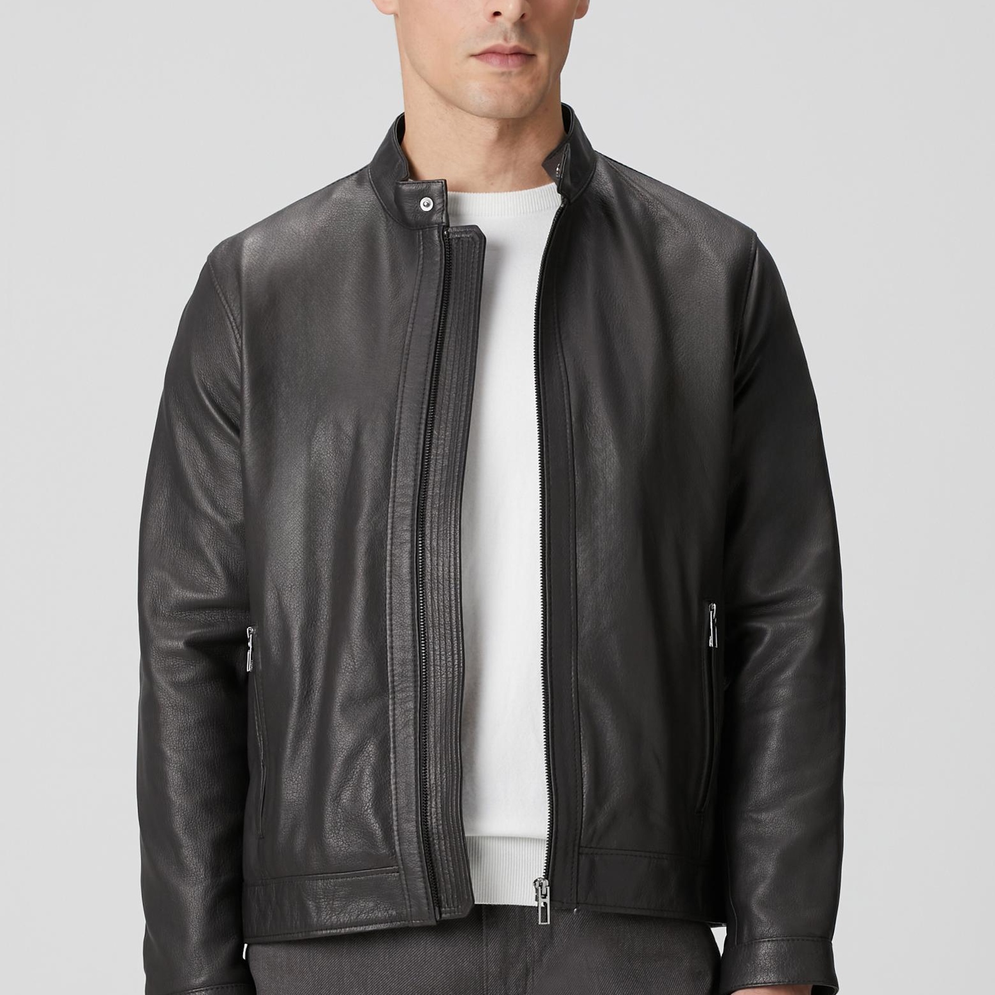 Network Erkek Kahverengi Deri Mont