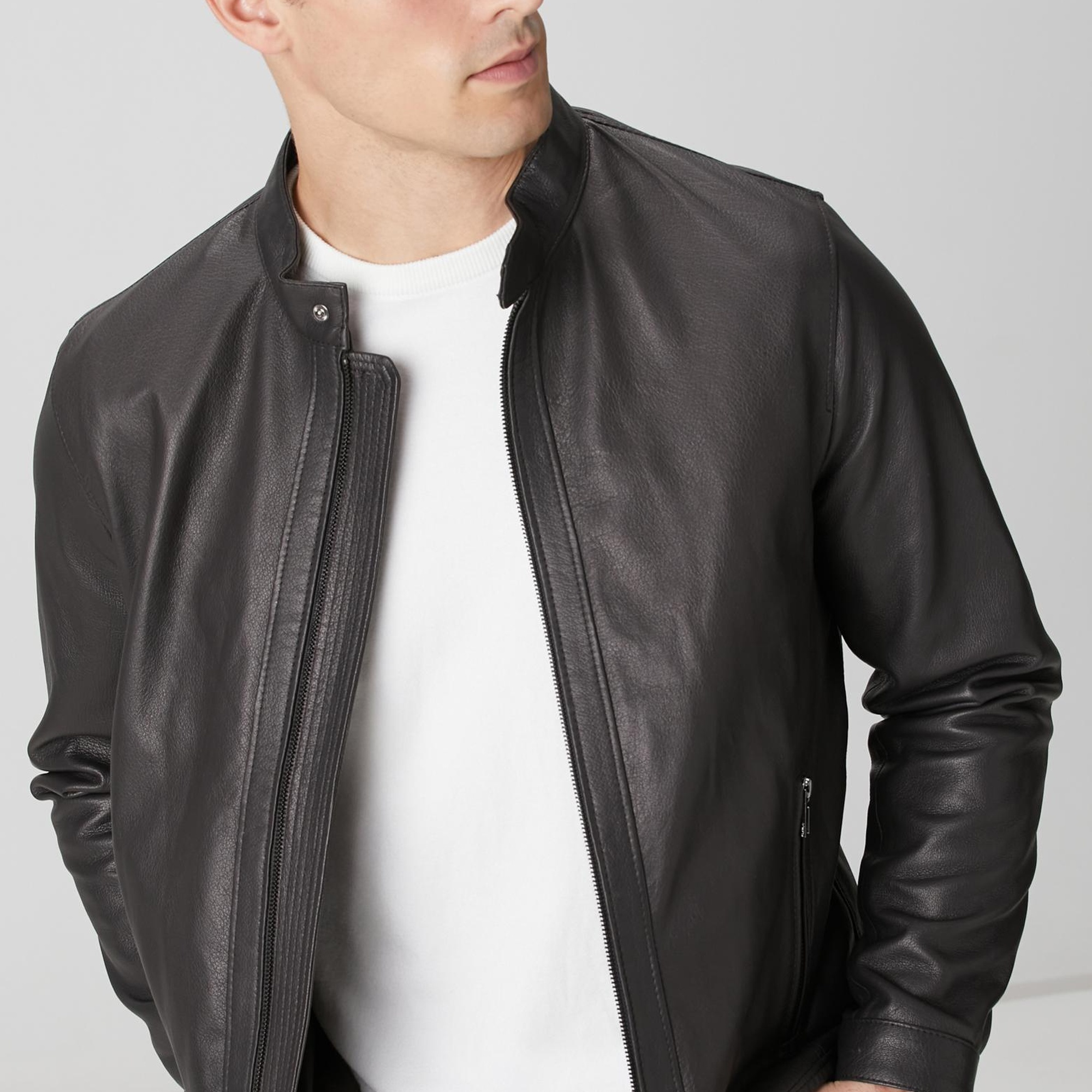 Network Erkek Kahverengi Deri Mont