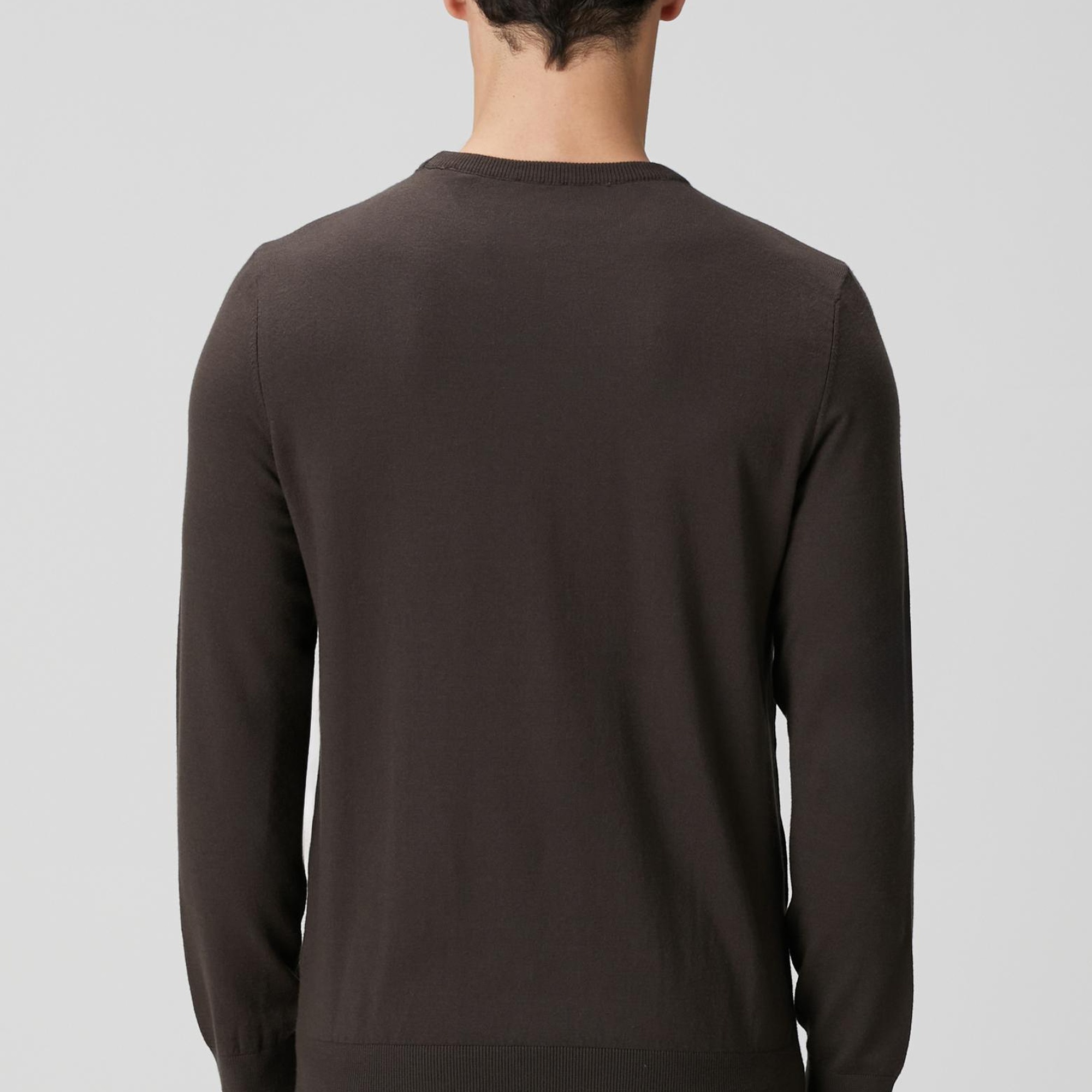 Network Erkek Haki Basic Triko Kazak