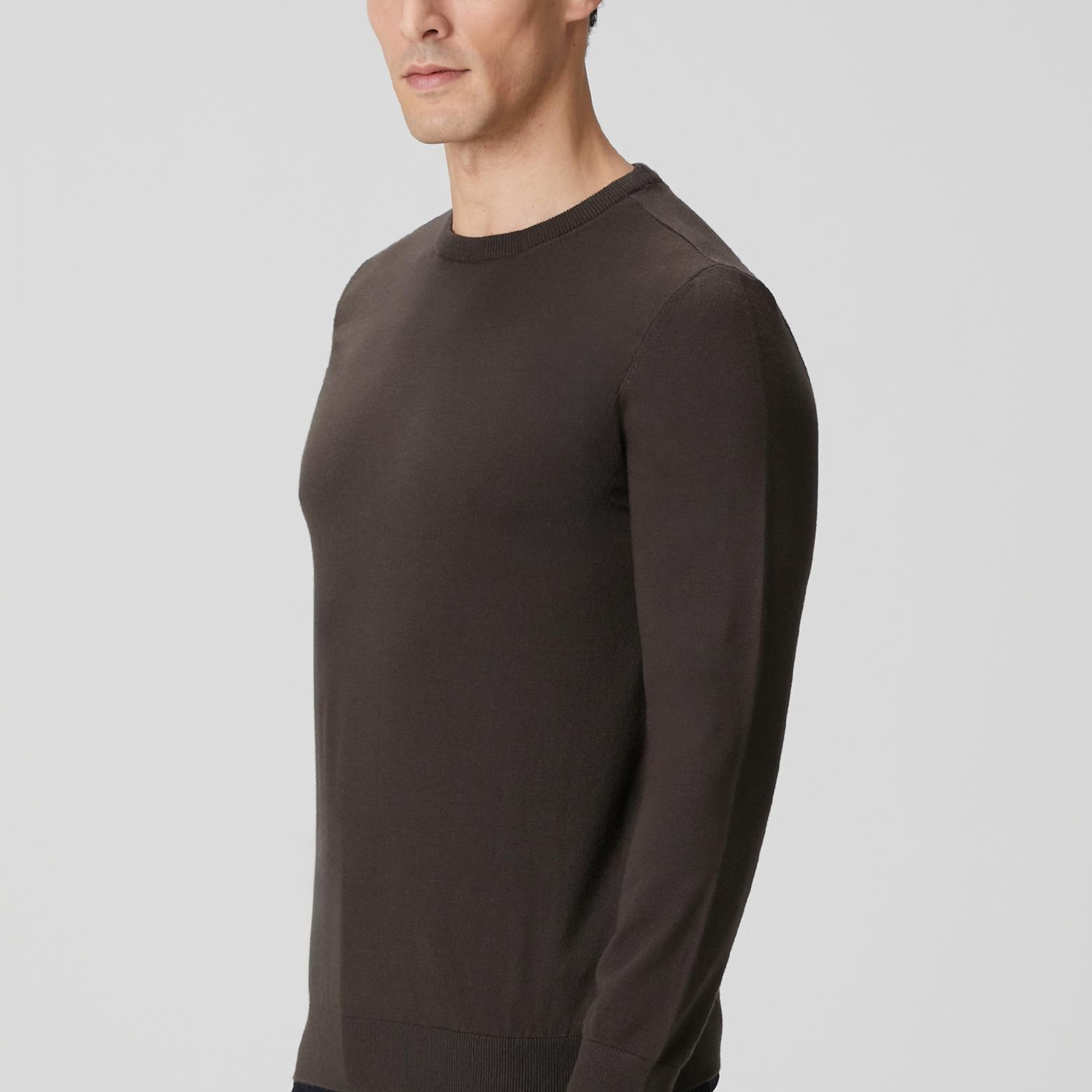 Network Erkek Haki Basic Triko Kazak