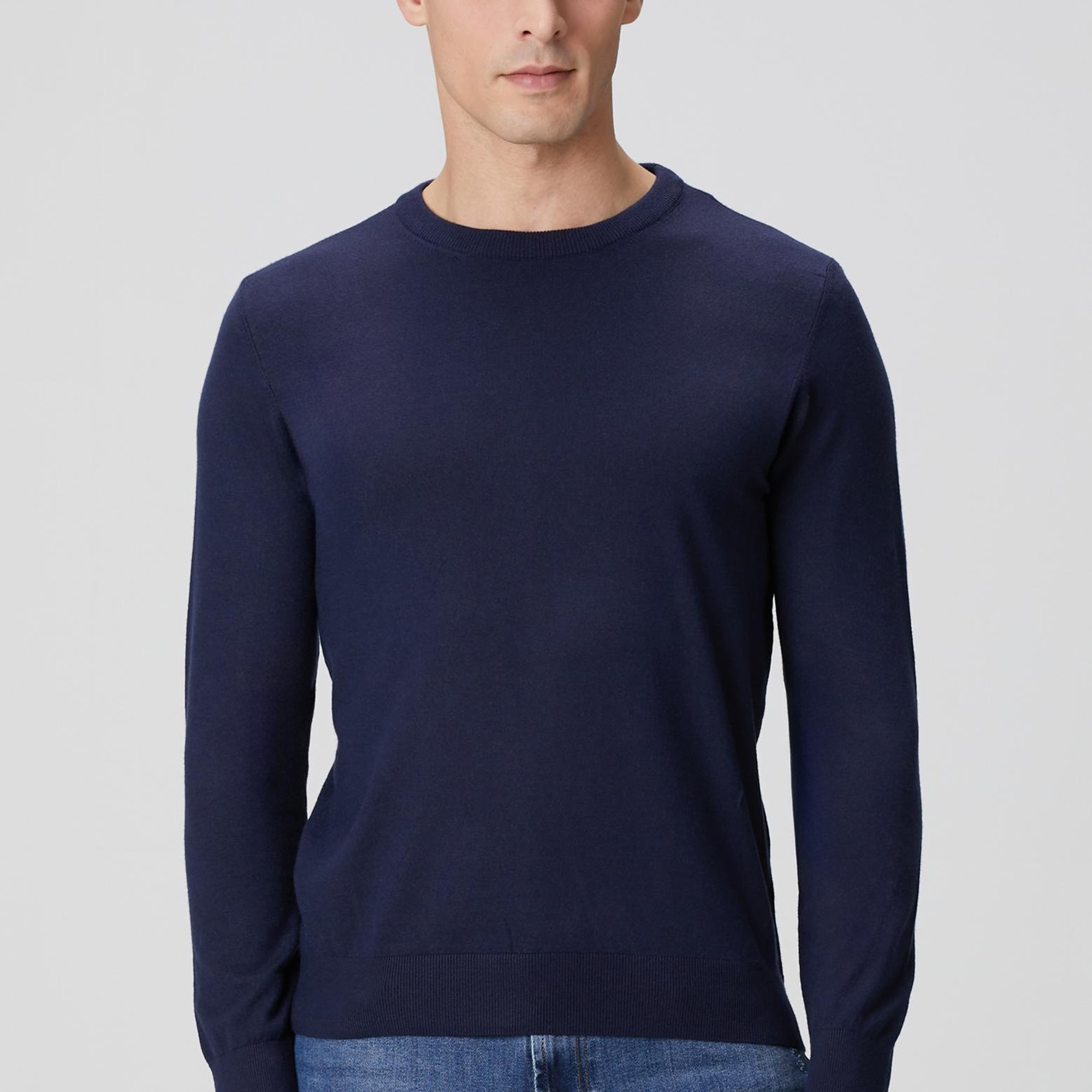 Network Erkek Lacivert Basic Triko Kazak