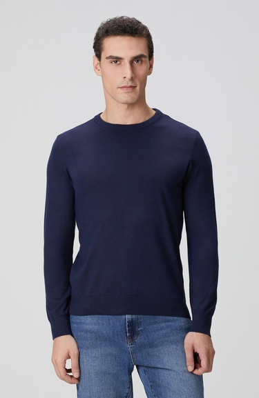  Network Erkek Lacivert Basic Triko Kazak