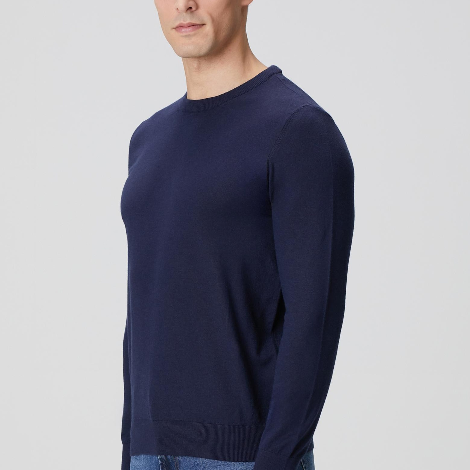 Network Erkek Lacivert Basic Triko Kazak