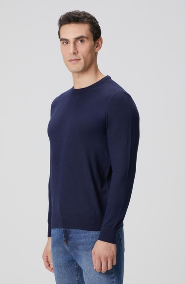  Network Erkek Lacivert Basic Triko Kazak