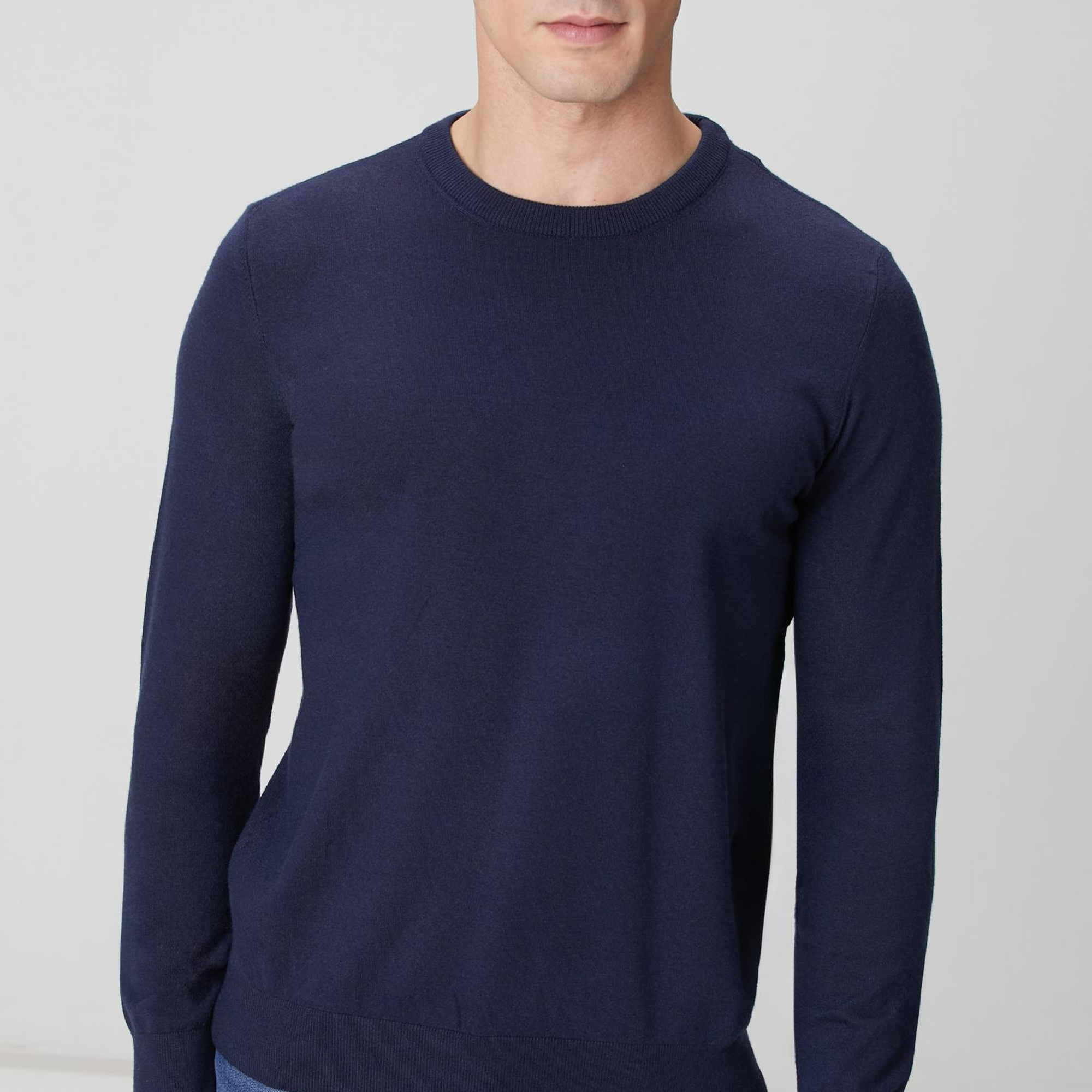 Network Erkek Lacivert Basic Triko Kazak