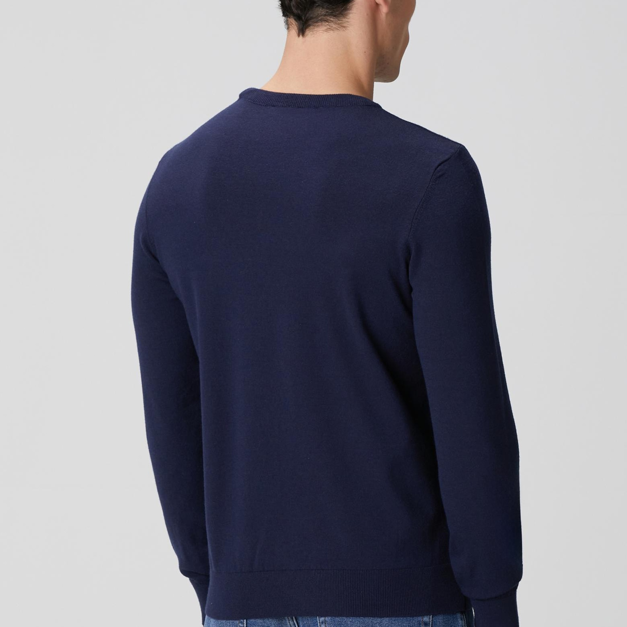 Network Erkek Lacivert Basic Triko Kazak