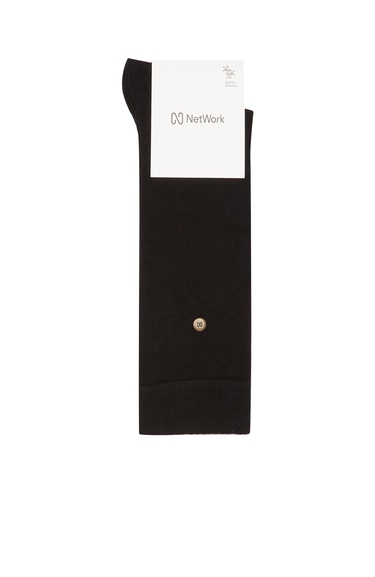  Network Erkek Siyah Ekstra Uzun Soket Çorap