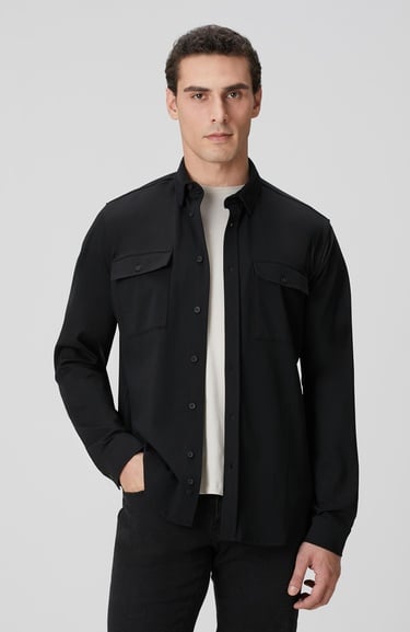  Network Erkek Siyah Gömlek