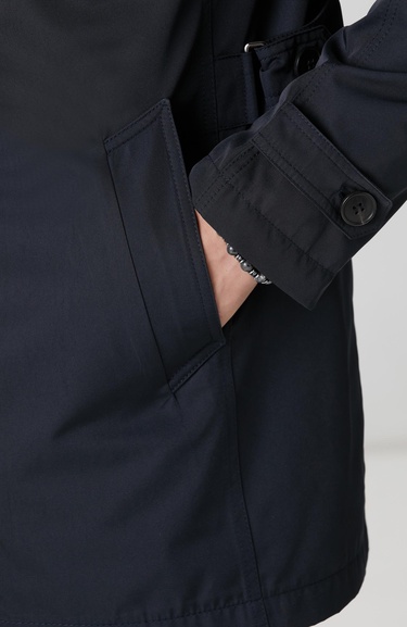  Network Erkek Lacivert Fermuarlı Trençkot