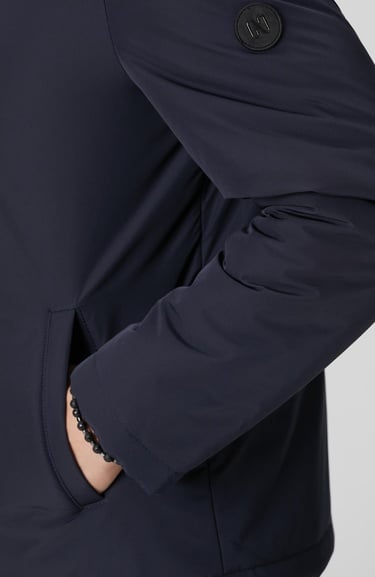  Network Erkek Lacivert Yakası Kürk Detaylı Mont