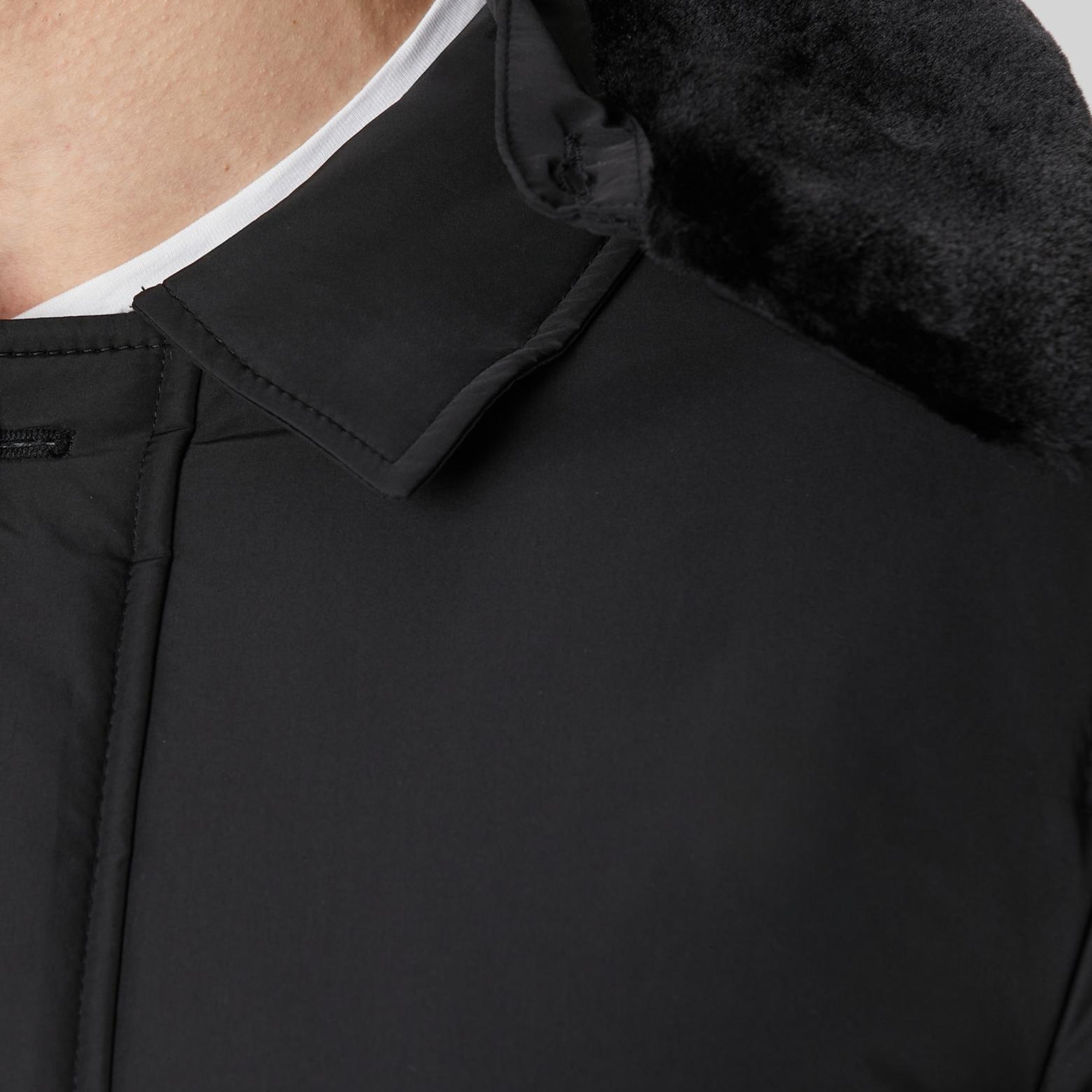 Network Erkek Siyah Kürk Detaylı Mont