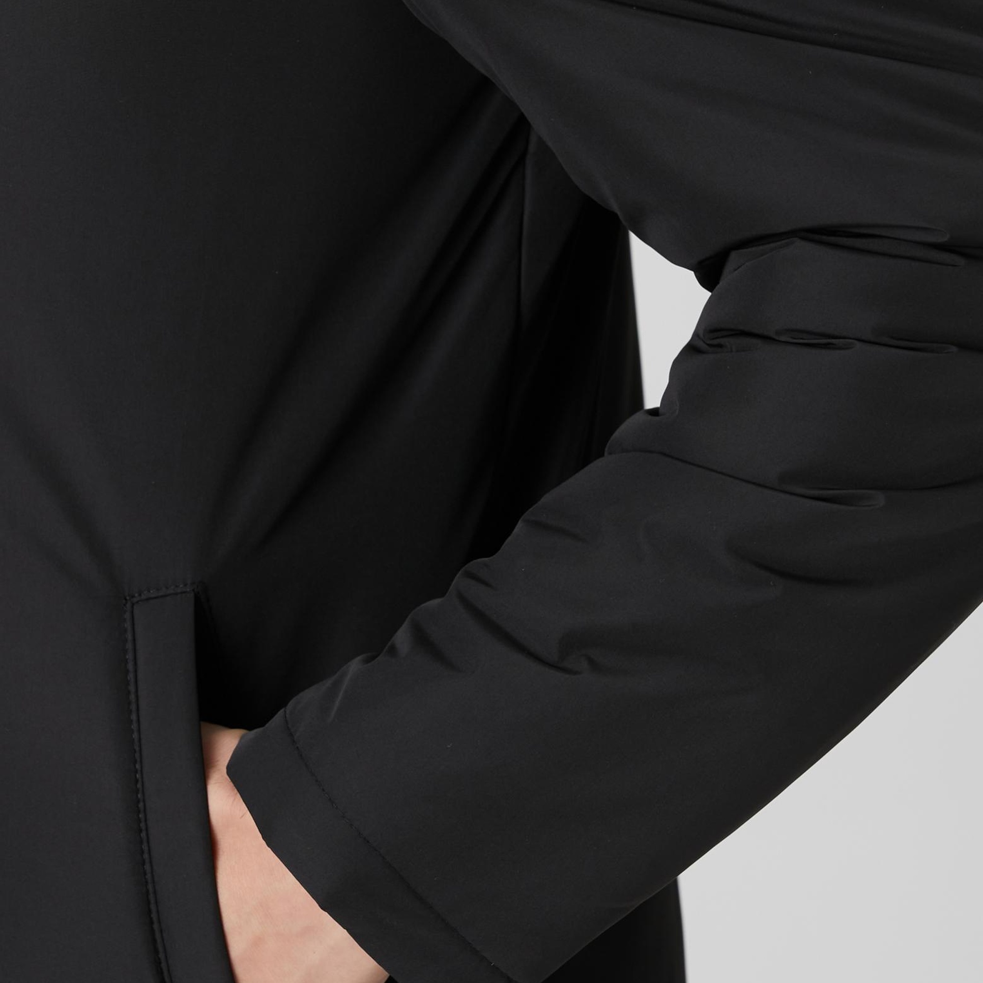 Network Erkek Siyah Kürk Detaylı Mont