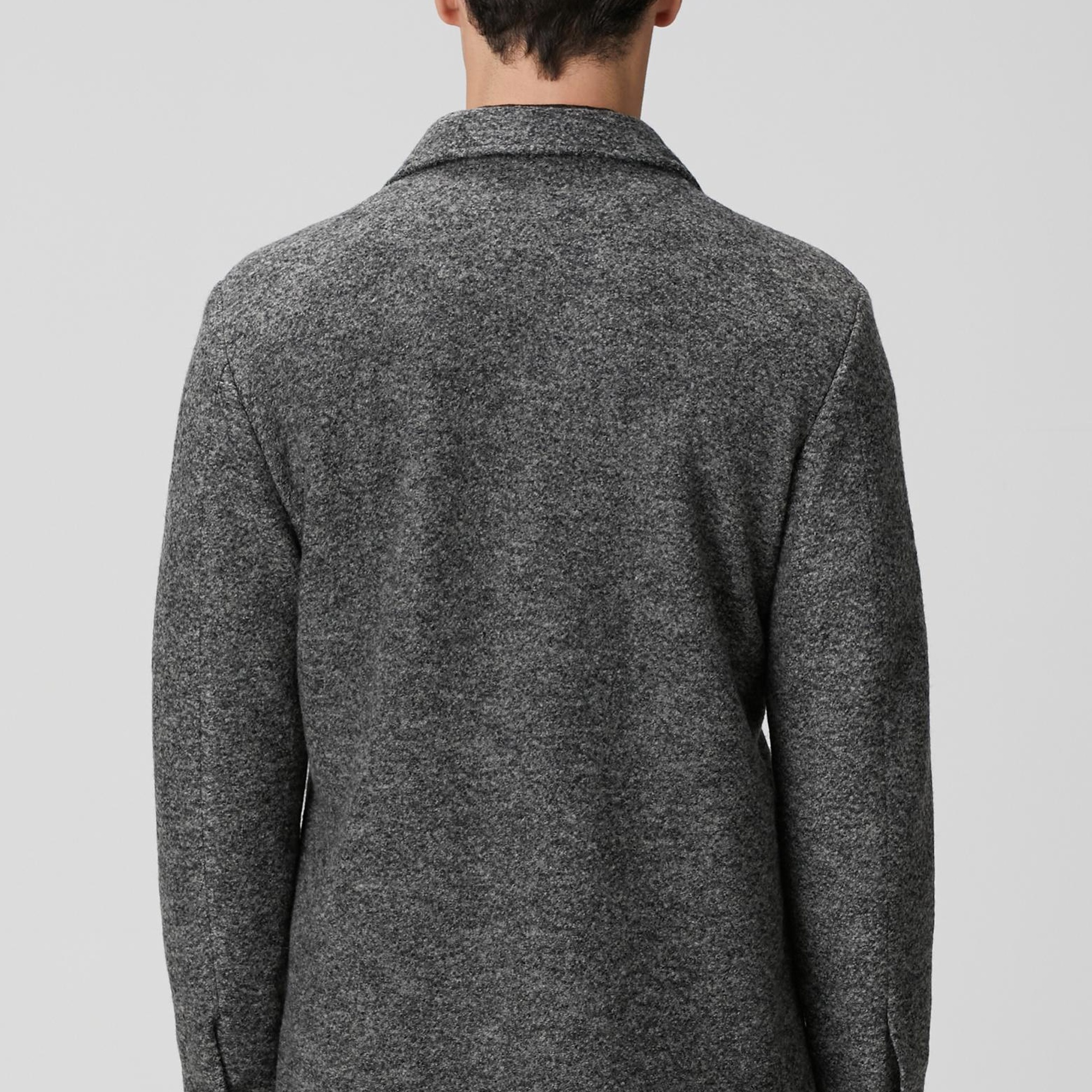 Network Erkek Gri Melanj Yün Örme Ceket