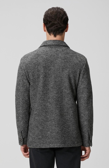  Network Erkek Gri Melanj Yün Örme Ceket