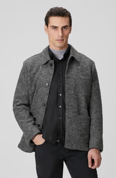  Network Erkek Gri Melanj Yün Örme Ceket