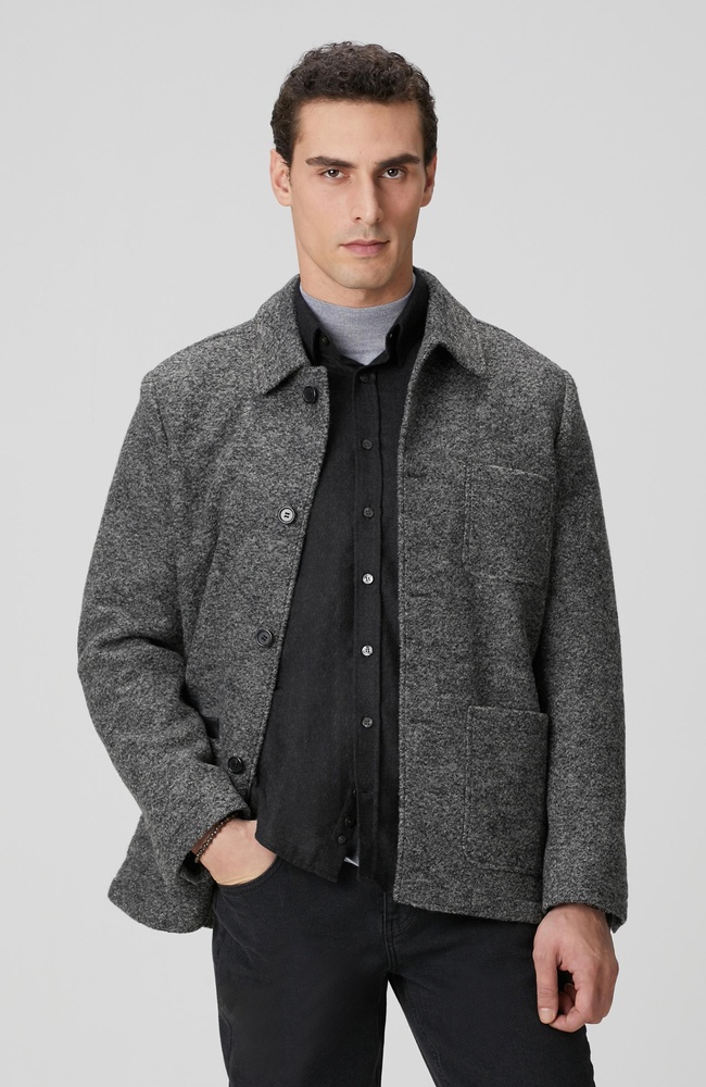  Network Erkek Gri Melanj Yün Örme Ceket
