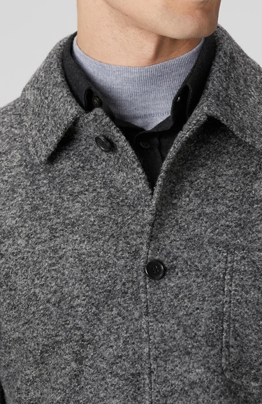  Network Erkek Gri Melanj Yün Örme Ceket