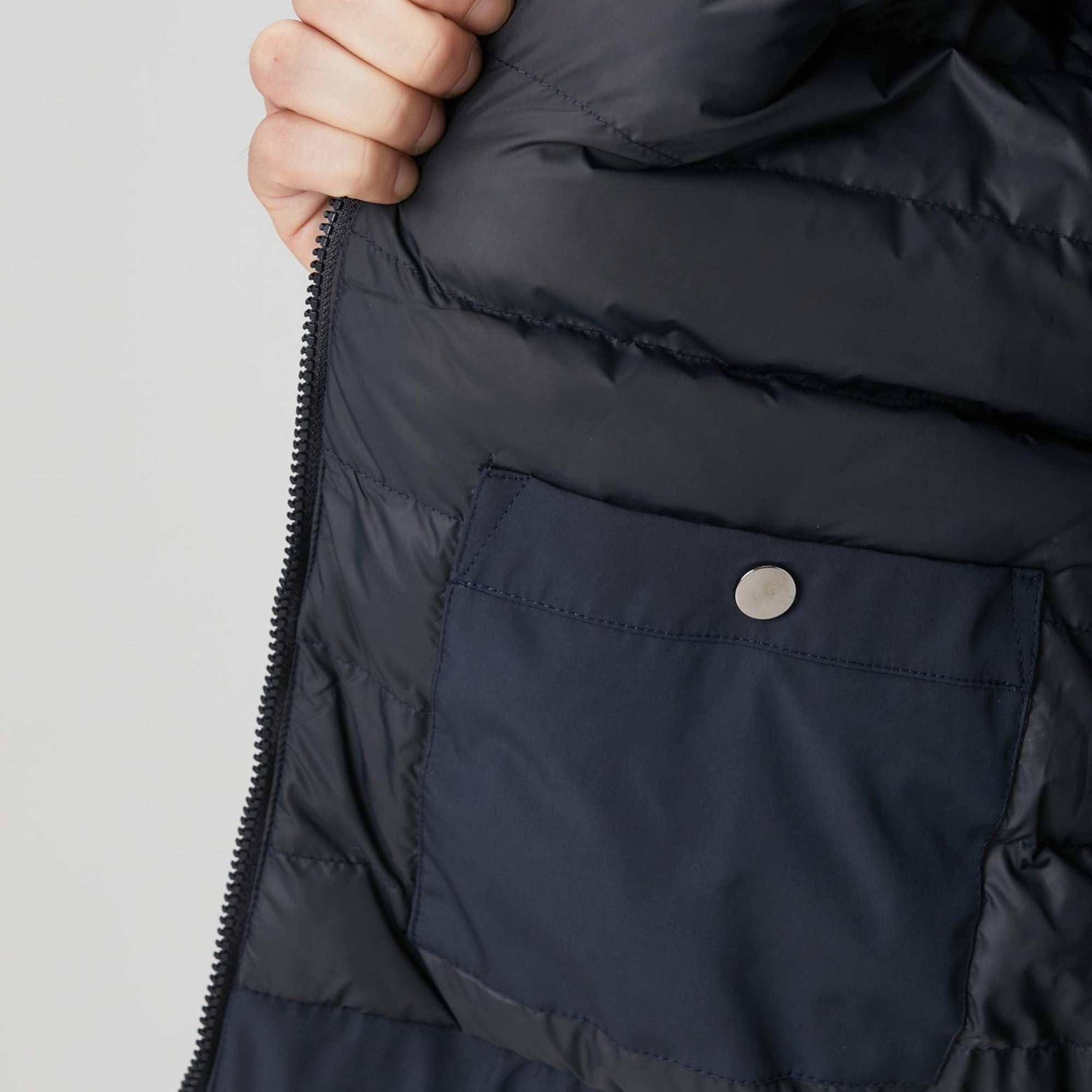 Network Erkek Lacivert Dik Yaka Su İtici Özellikli Mont