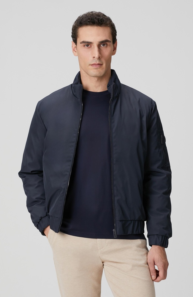  Network Erkek Lacivert Dik Yaka Su İtici Özellikli Mont