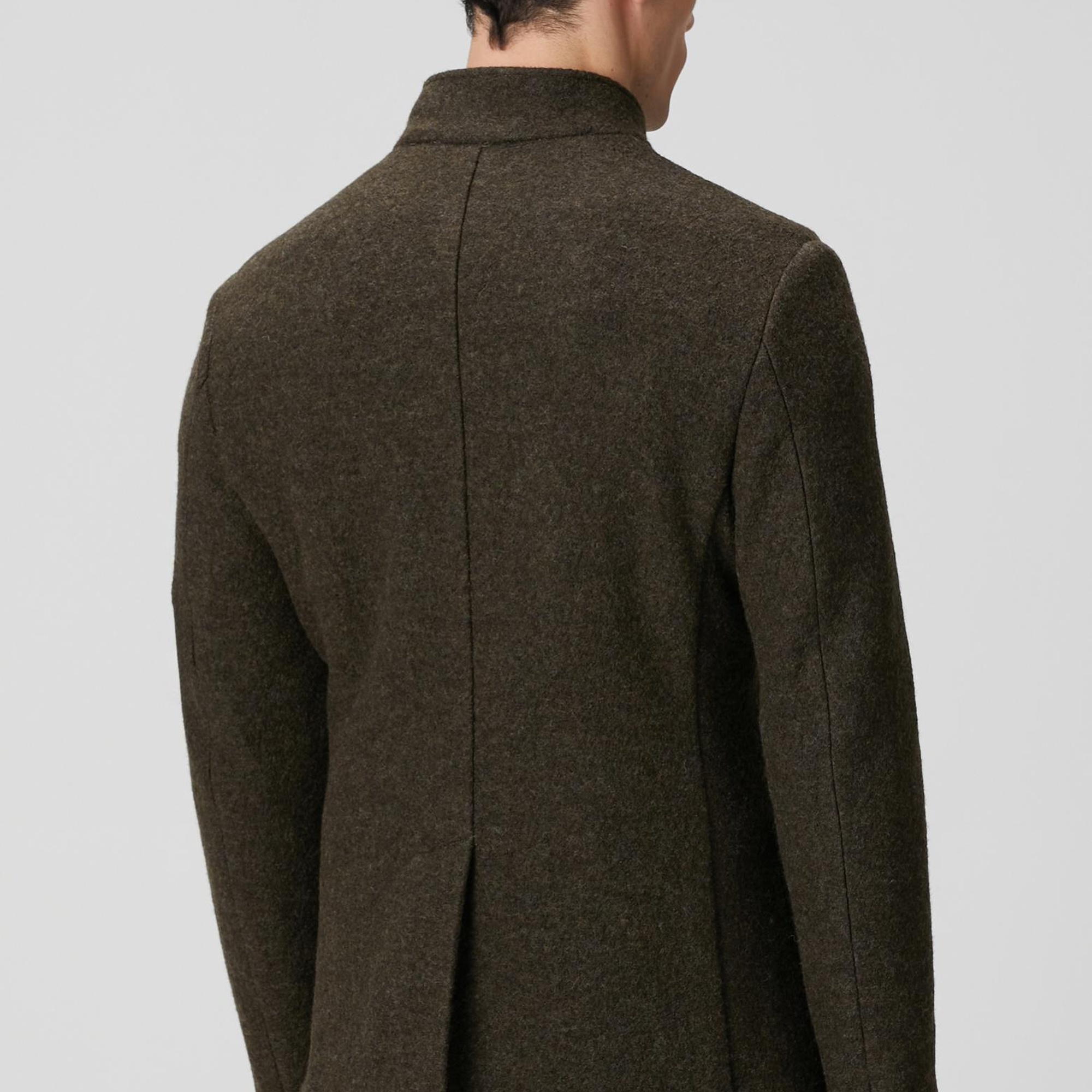 Network Erkek Haki Yün Örme Ceket