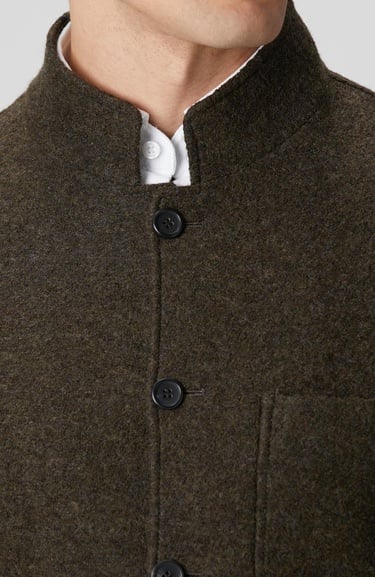  Network Erkek Haki Yün Örme Ceket
