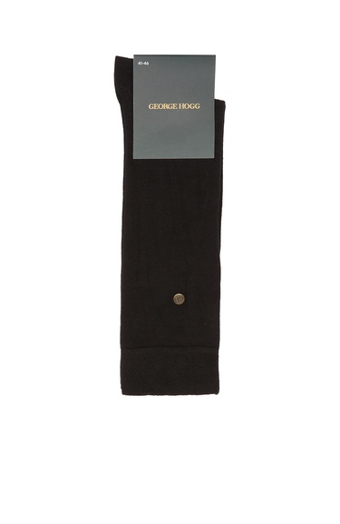  George Hogg Erkek Siyah Ekstra Uzun Soket Çorap