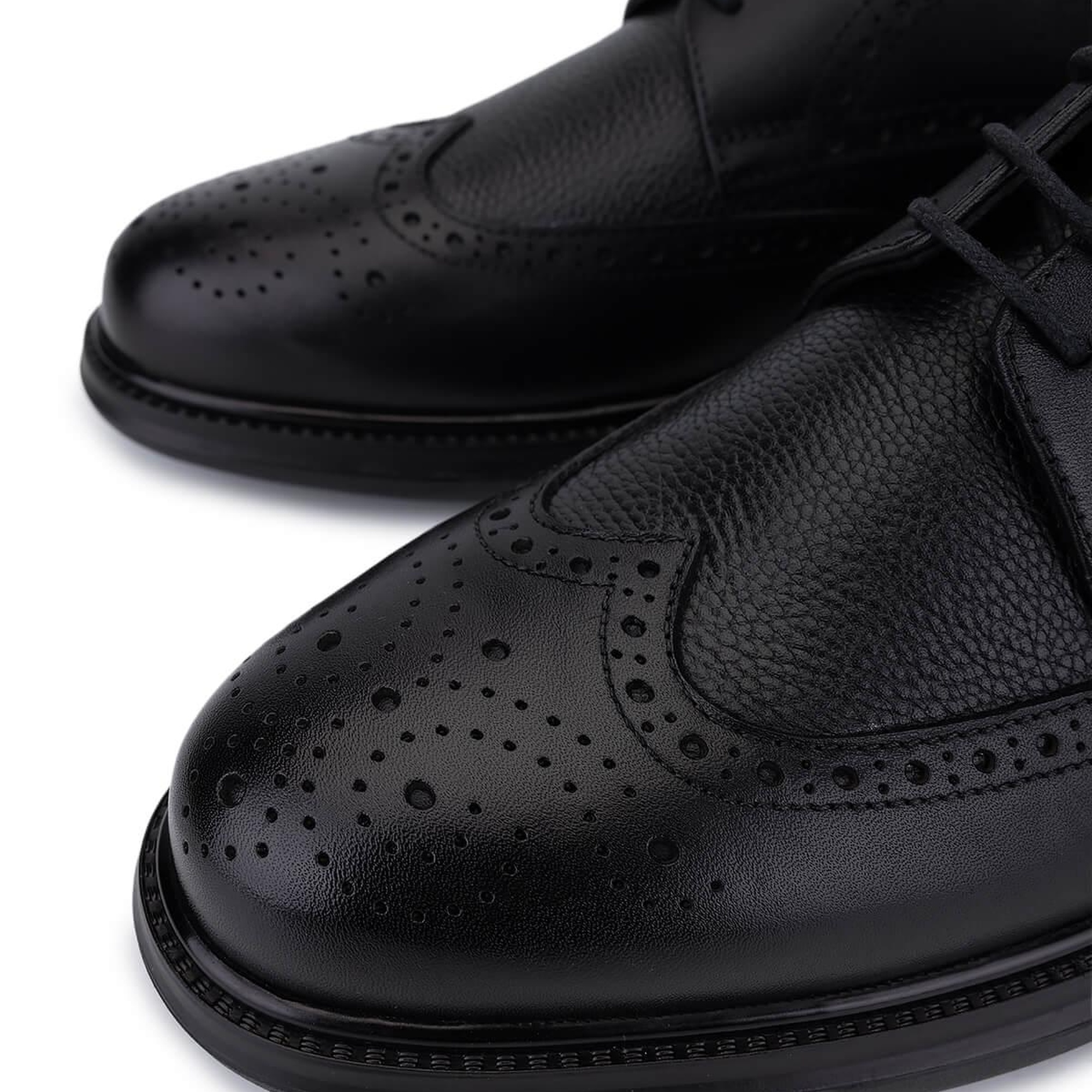 Tamer Tanca Erkek Hakiki Deri Siyah Klasik Ayakkabı