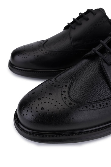  Tamer Tanca Erkek Hakiki Deri Siyah Klasik Ayakkabı