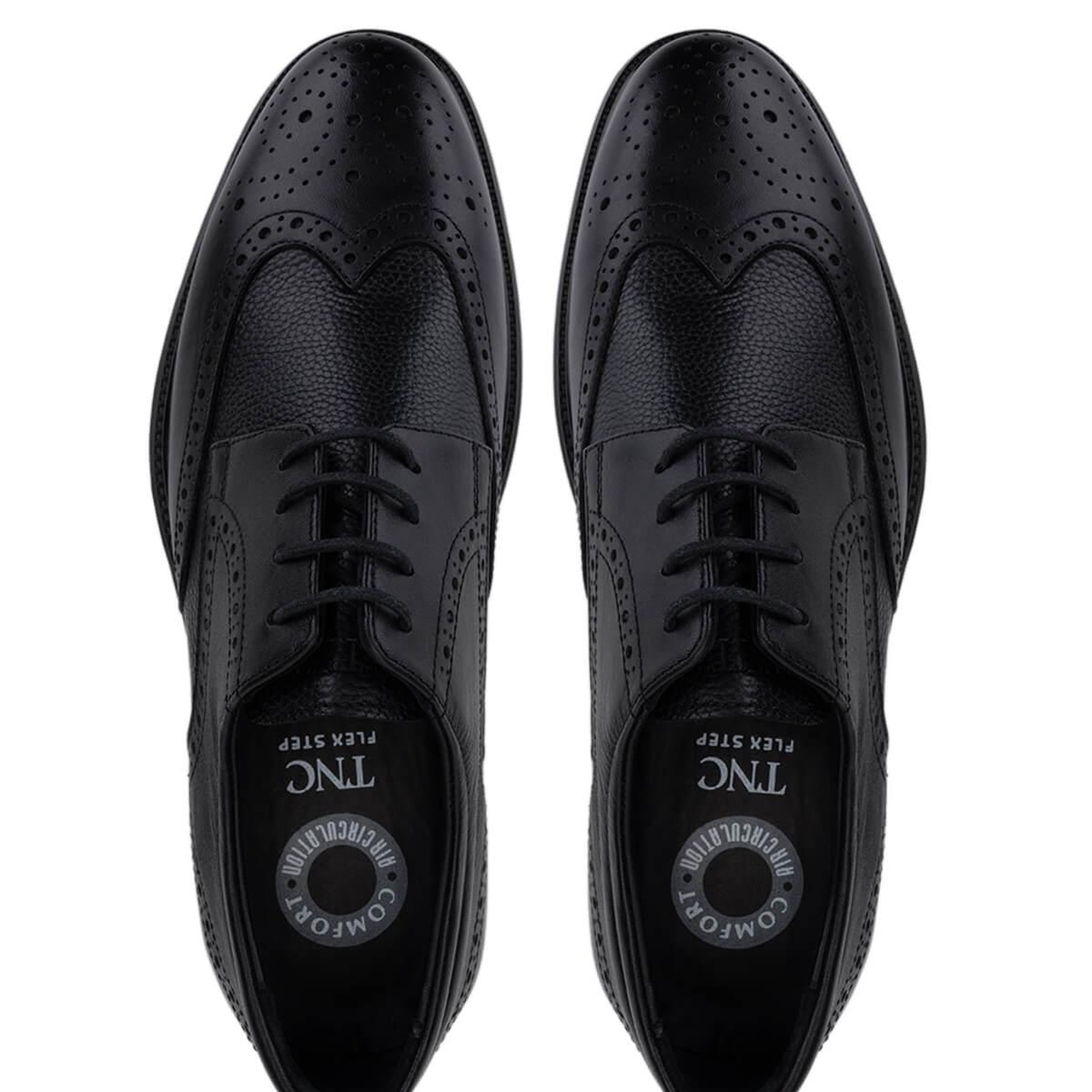 Tamer Tanca Erkek Hakiki Deri Siyah Klasik Ayakkabı