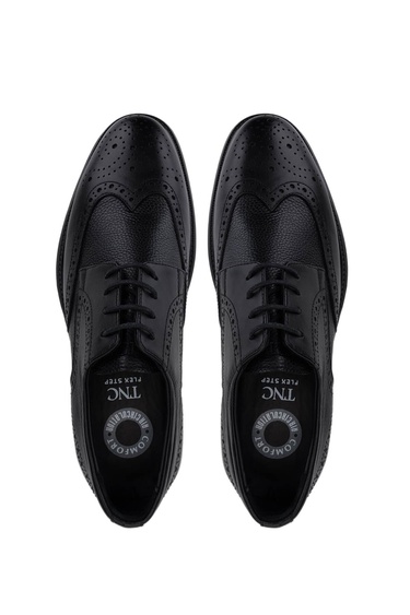  Tamer Tanca Erkek Hakiki Deri Siyah Klasik Ayakkabı