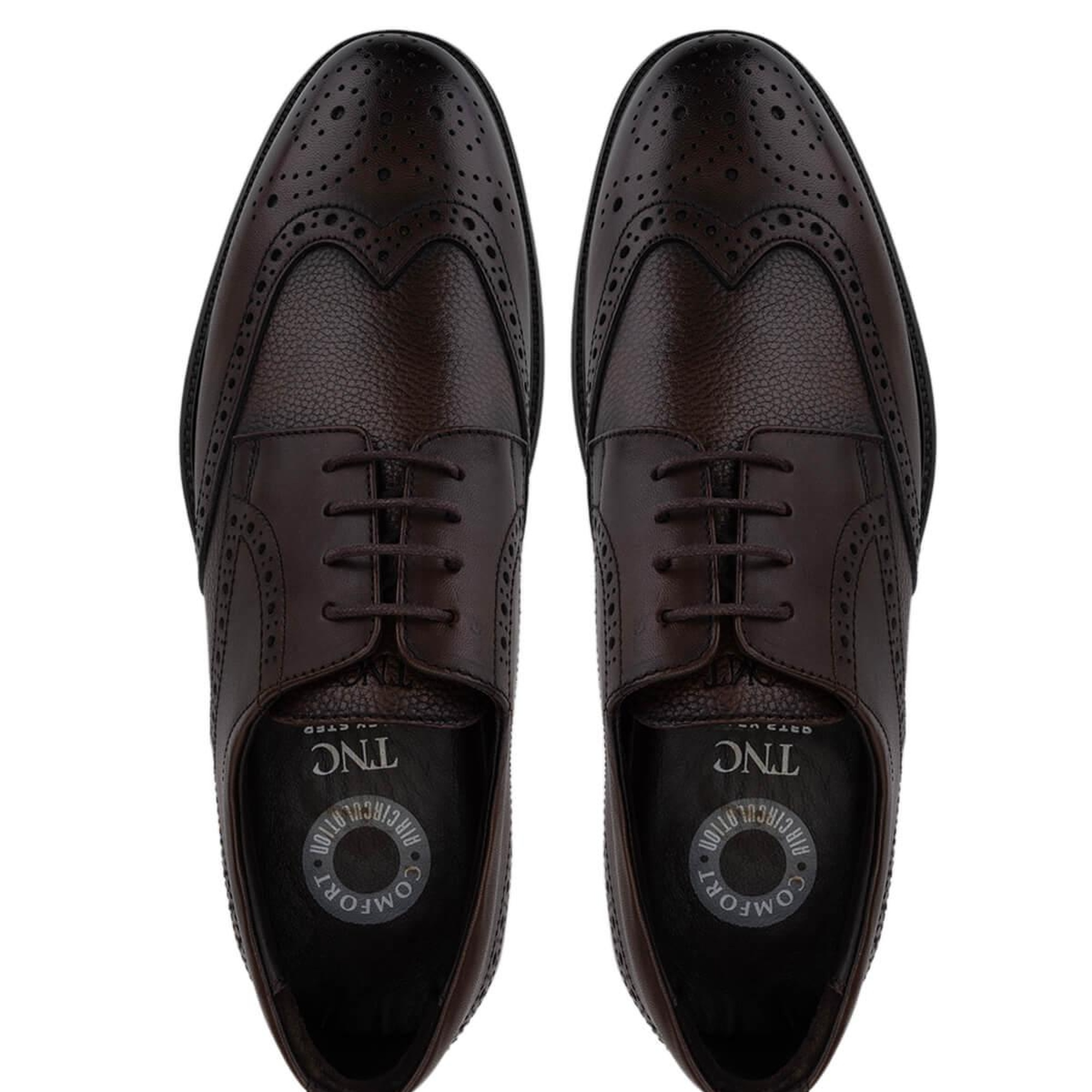 Tamer Tanca Erkek Hakiki Deri Kahverengi Klasik Ayakkabı