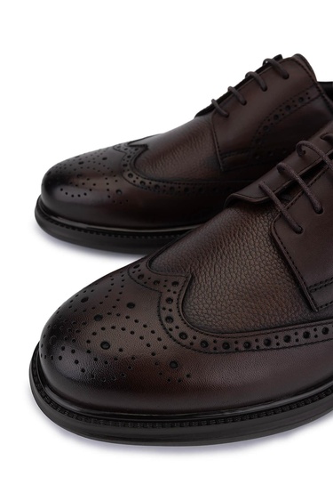  Tamer Tanca Erkek Hakiki Deri Kahverengi Klasik Ayakkabı