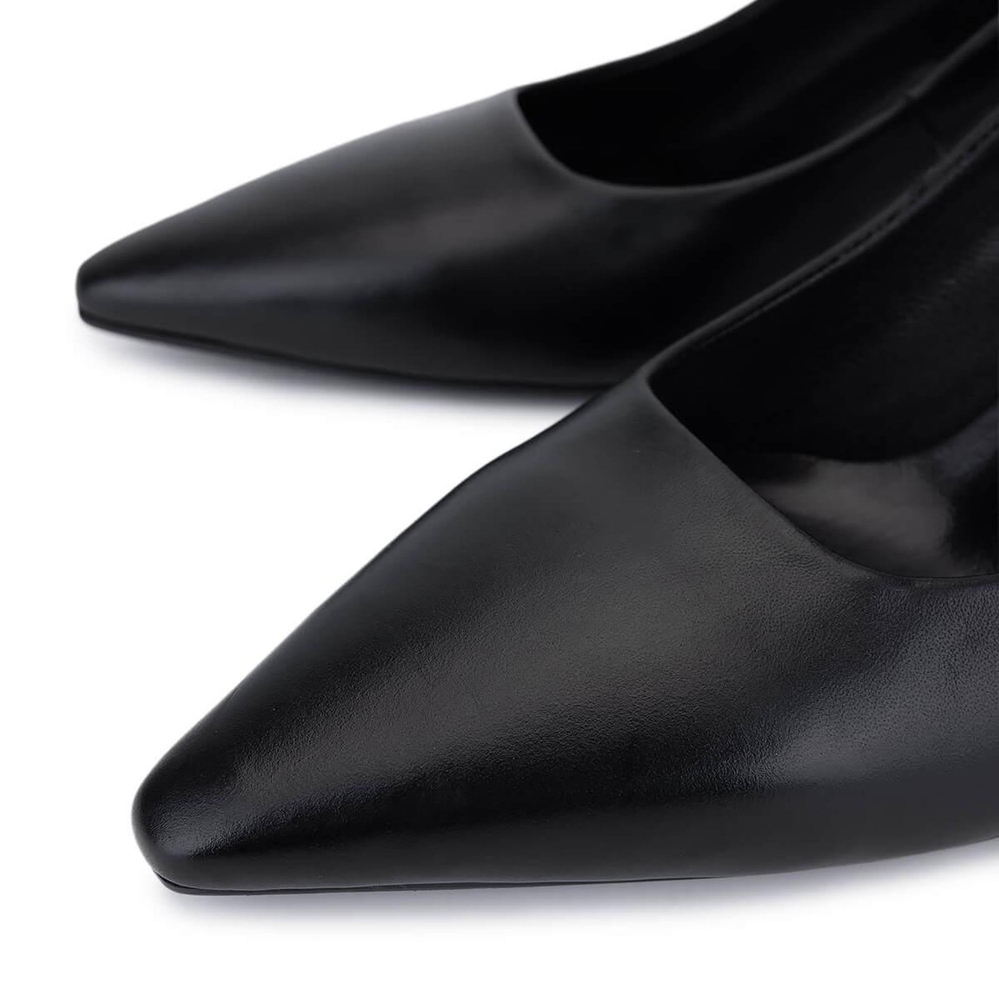 Tamer Tanca Kadın Hakiki Deri Siyah Topuklu Ayakkabı