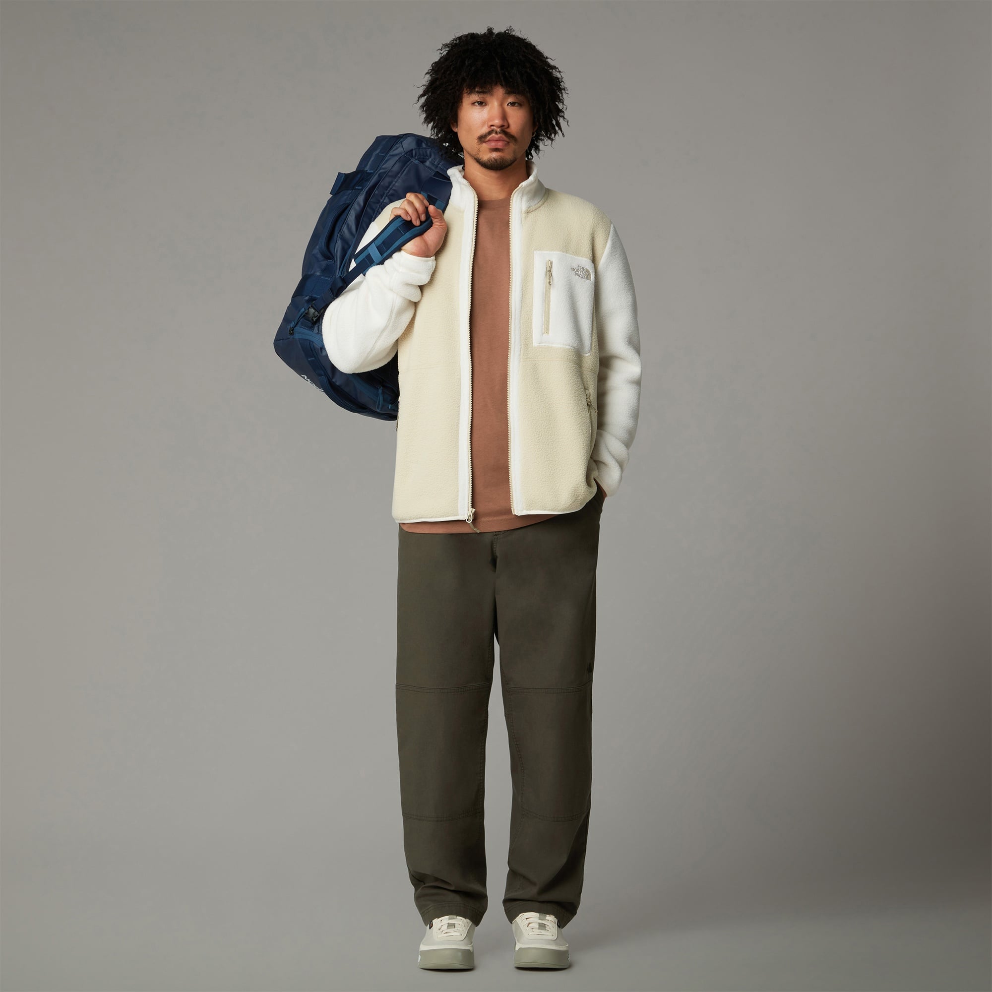 The North Face Erkek Yumiori Krem Fermuarlı Polar Mont