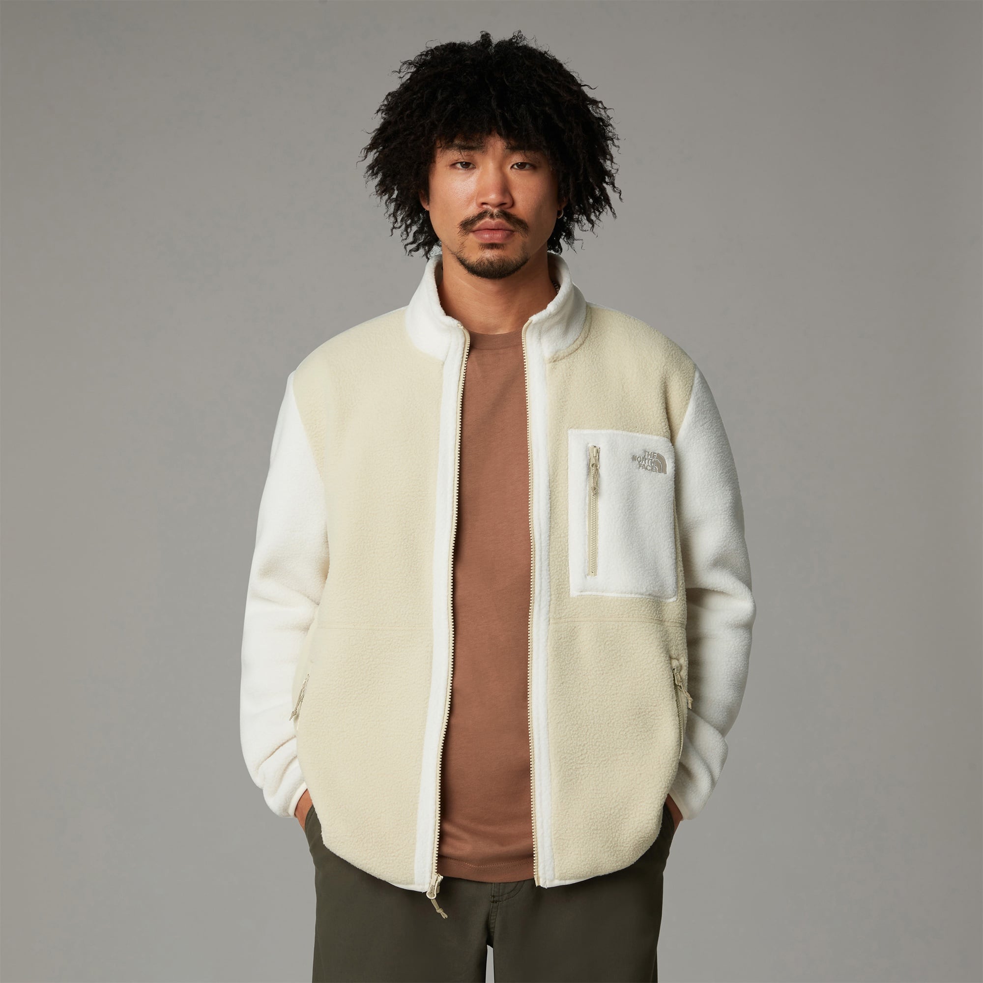 The North Face Erkek Yumiori Krem Fermuarlı Polar Mont