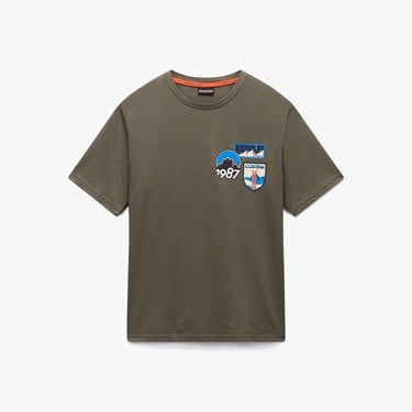  Napapijri S-Montepiana Erkek Yeşil T-Shirt