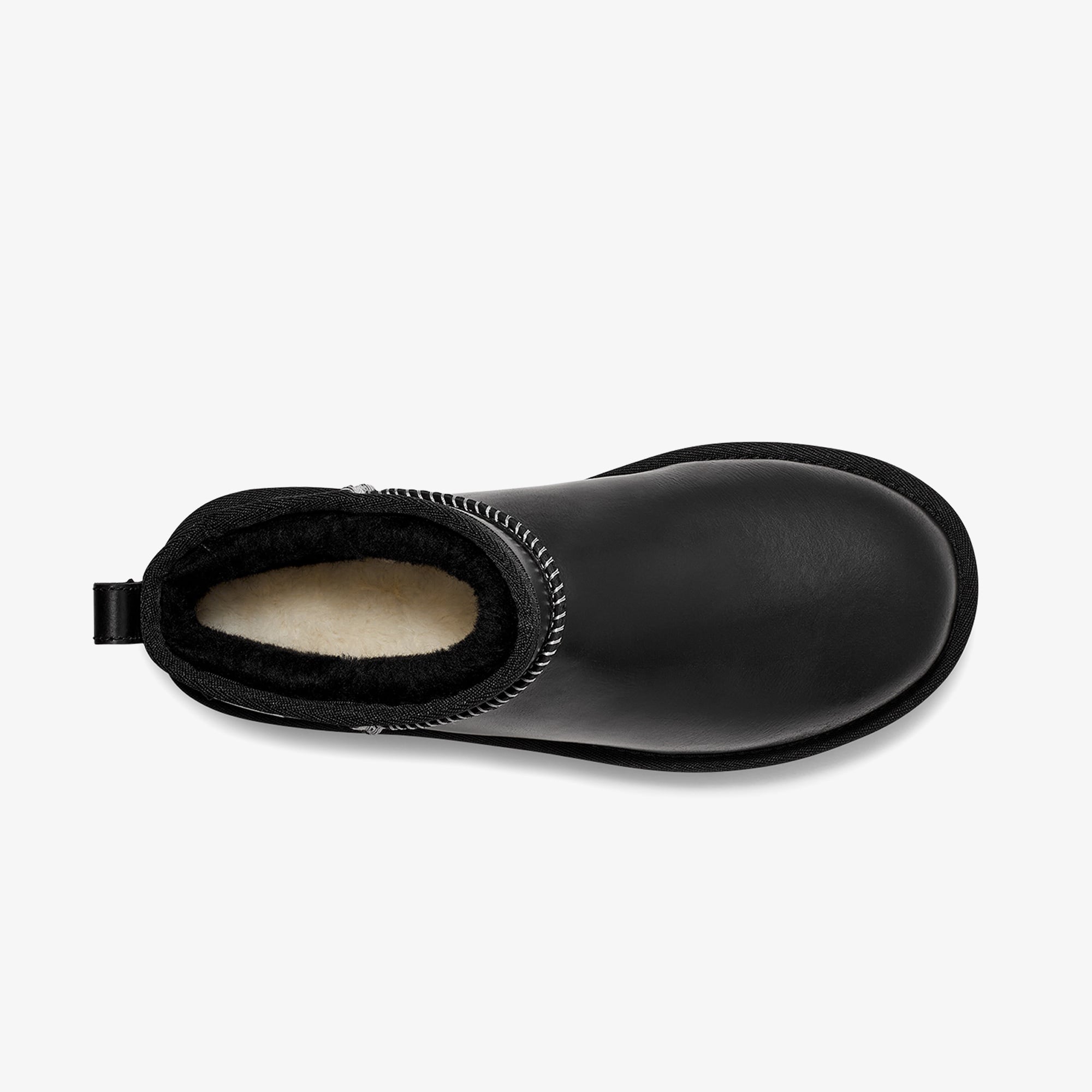 UGG Classic Ultra Mini Lthr Regen Kadın Siyah Bot