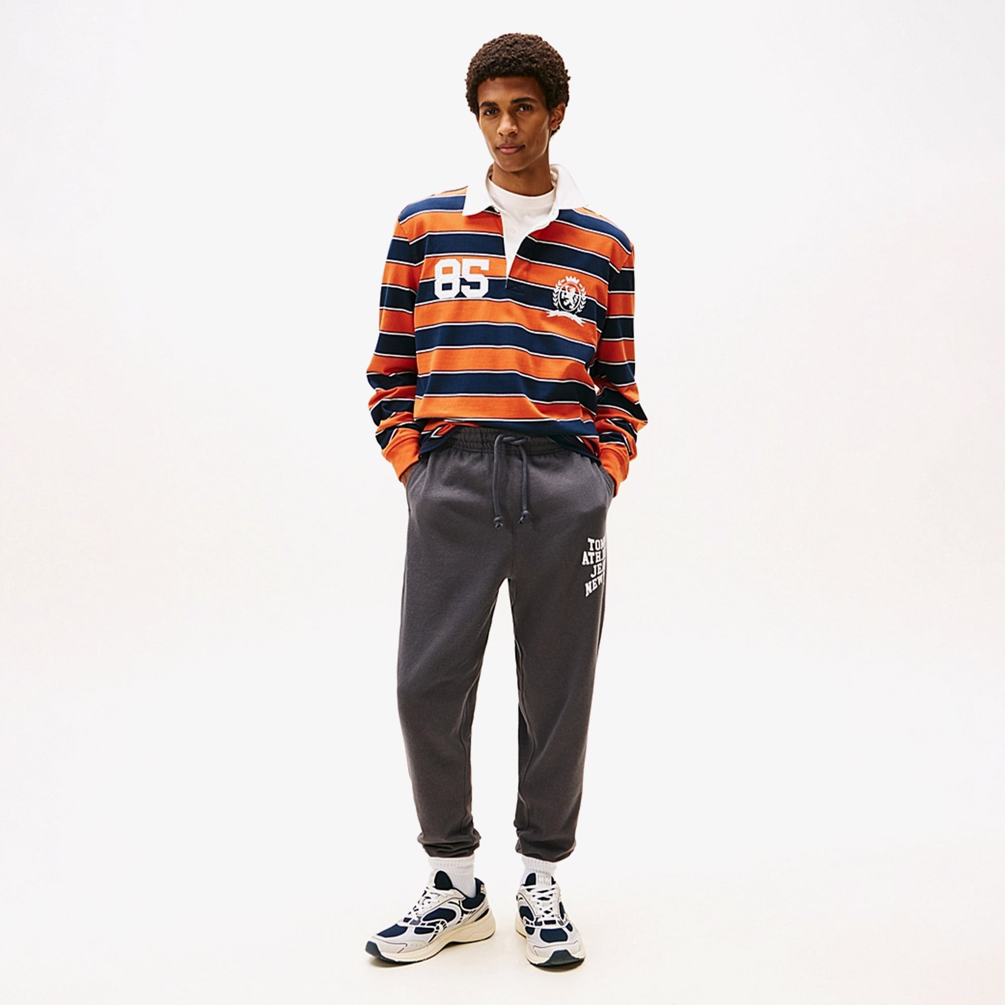  Tommy Hilfiger Heritage Varsity Erkek Gri Eşofman Altı