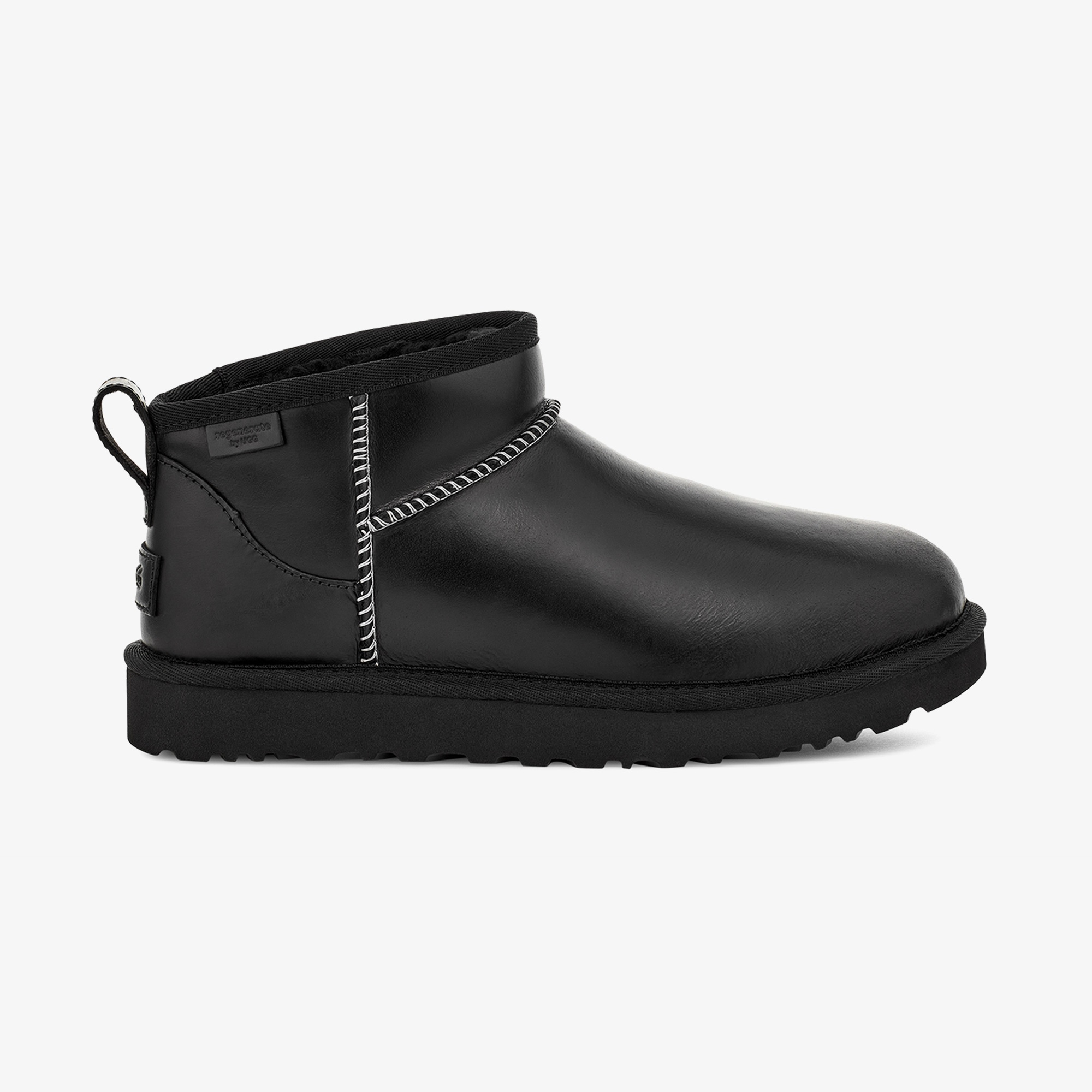 UGG Classic Ultra Mini Lthr Regen Kadın Siyah Bot