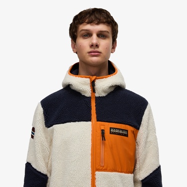  Napapijri Yupik 3 Erkek Krem Polar Ceket