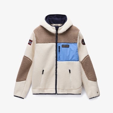  Napapijri Yupik 3 Erkek Krem Polar Ceket