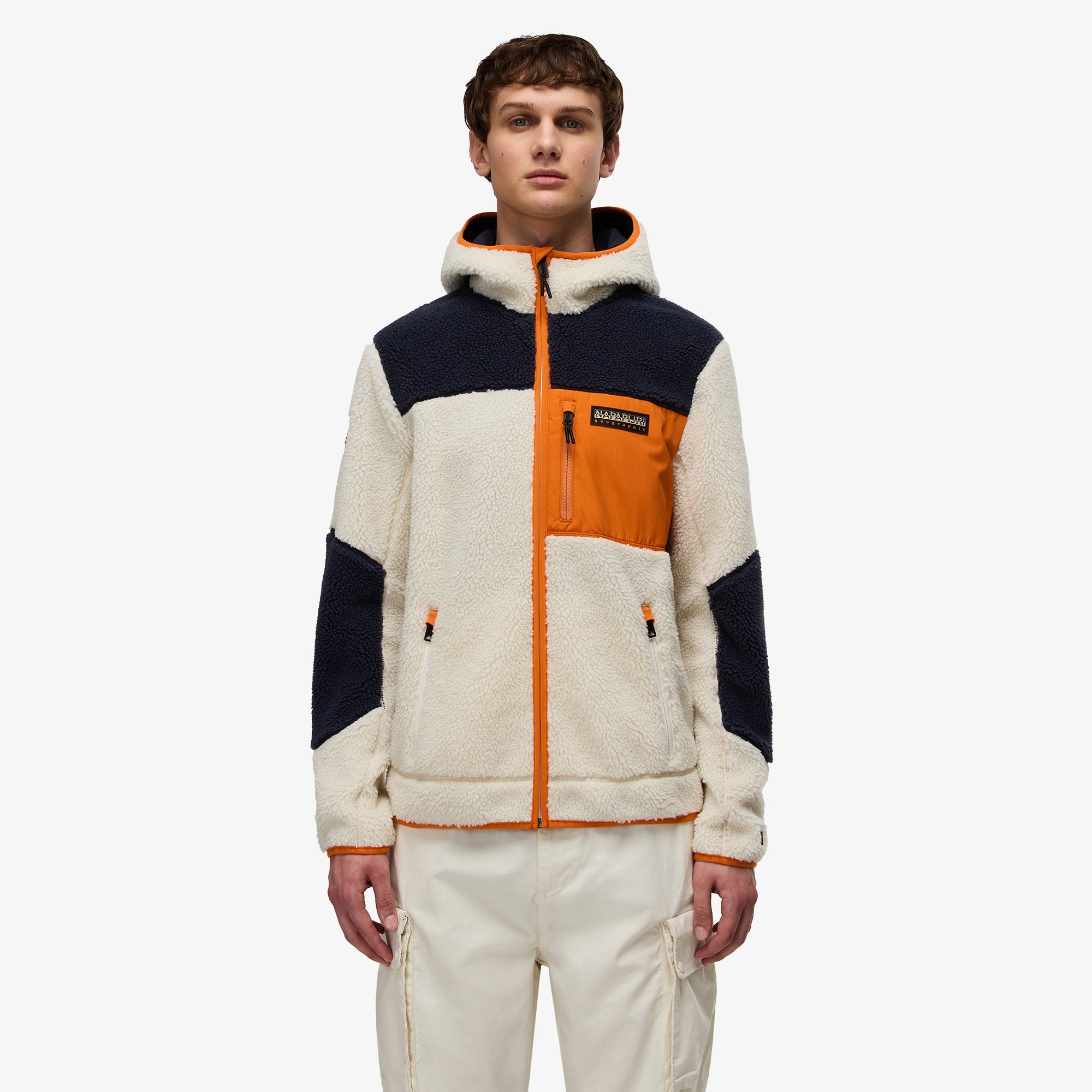  Napapijri Yupik 3 Erkek Krem Polar Ceket