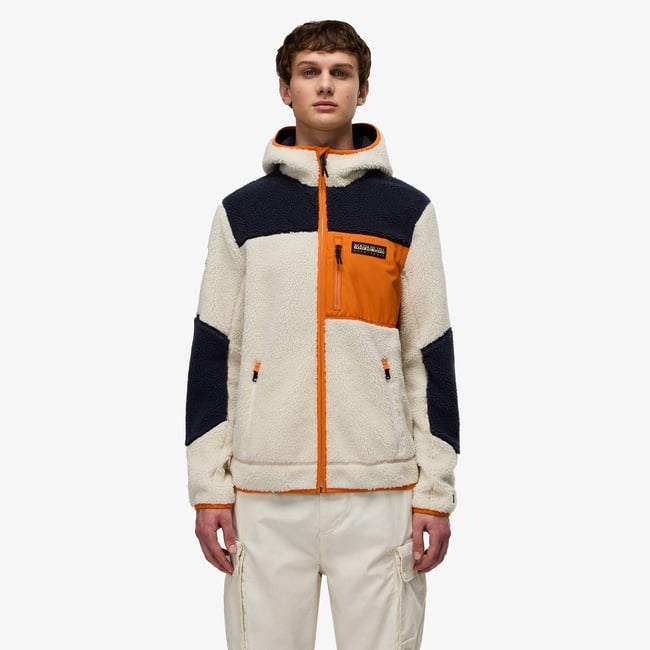  Napapijri Yupik 3 Erkek Krem Polar Ceket