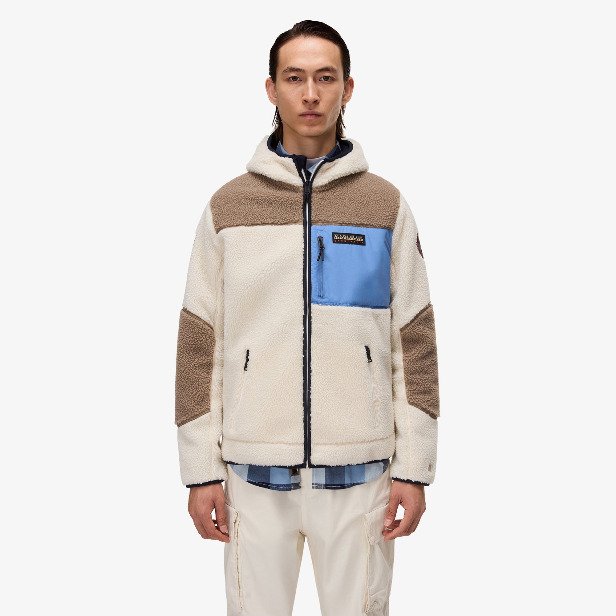  Napapijri Yupik 3 Erkek Krem Polar Ceket