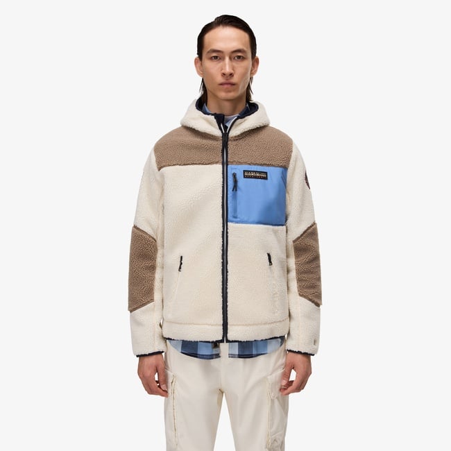  Napapijri Yupik 3 Erkek Krem Polar Ceket