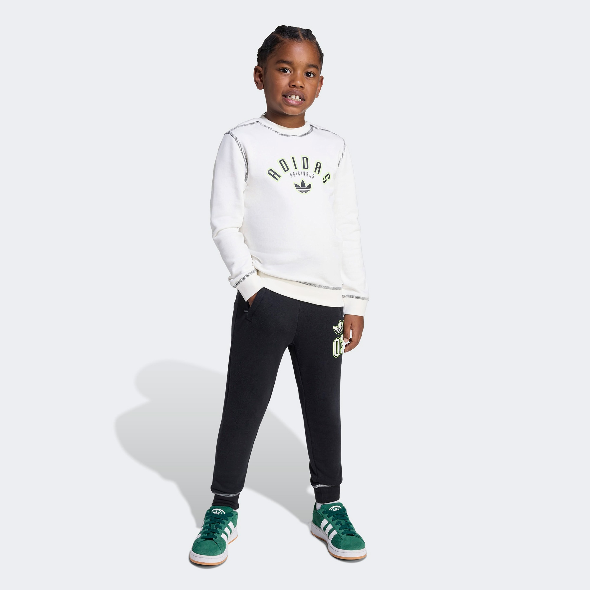 adidas Cre Set Çocuk Beyaz Eşofman Takımı